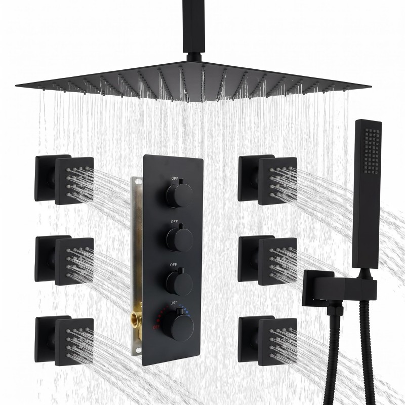 three-function wall-mounted shower set
